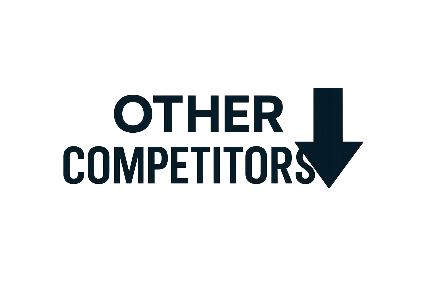 je veux un logo "Other Competitors" avec une flรจche vers le bas