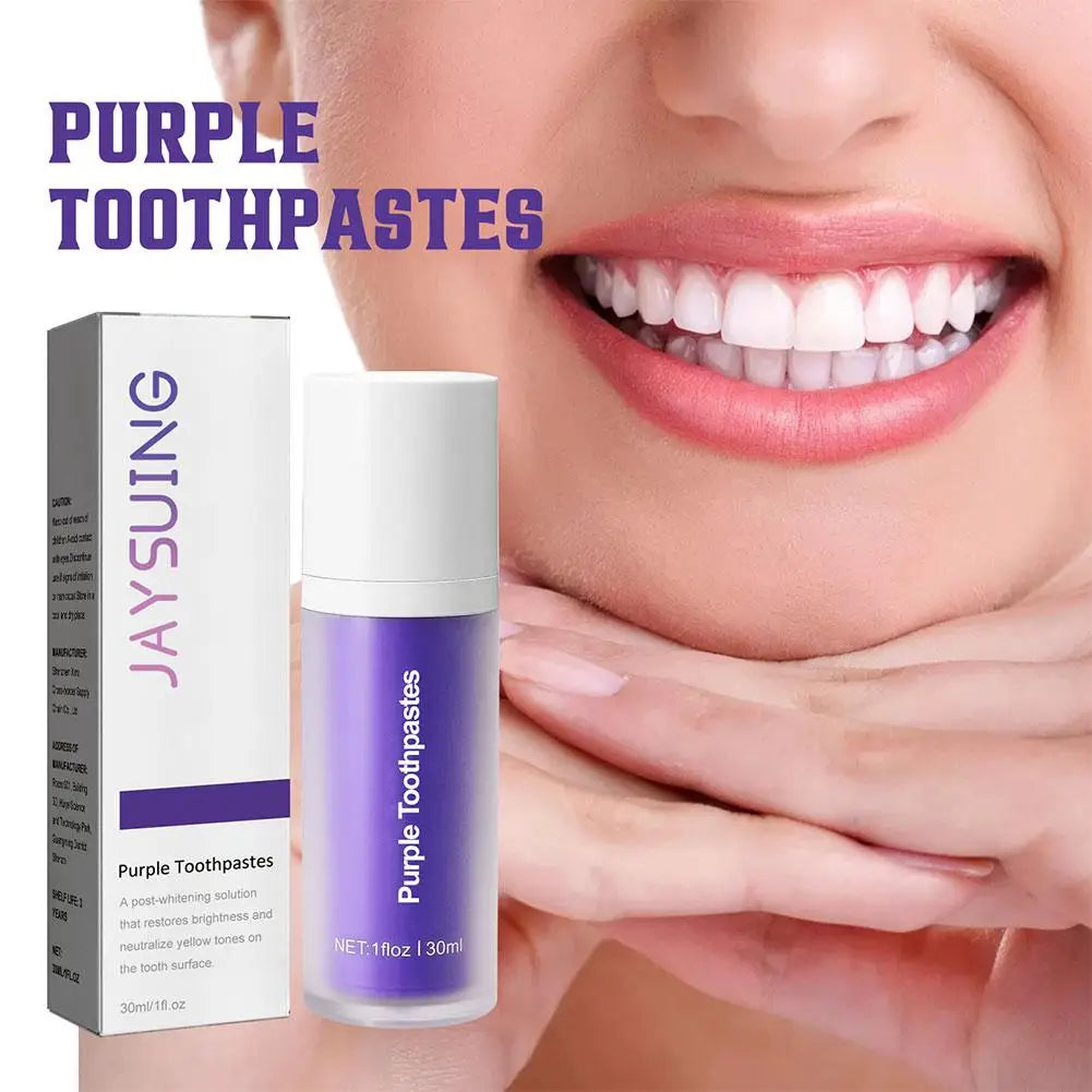 Teeth Removing Deep Smoke Stains Gingiva Protection Purple Orthopedic Toothpaste Effectively Cleans Oral Cavity Brightens